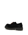 Prada Suede Lace-Up Loafers - Black