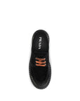 Prada Suede Lace-Up Loafers - Black