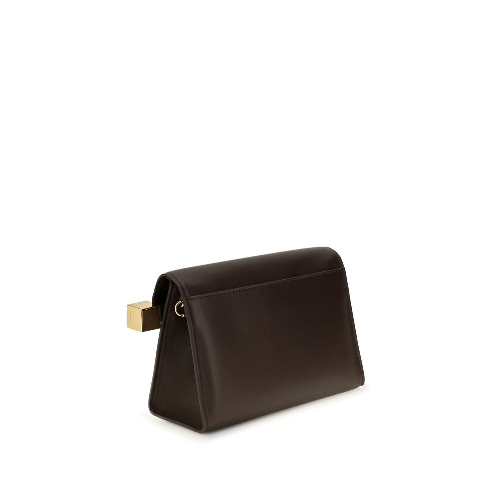 Jacquemus Lambskin Leather Rond Carré Bag - Brown
