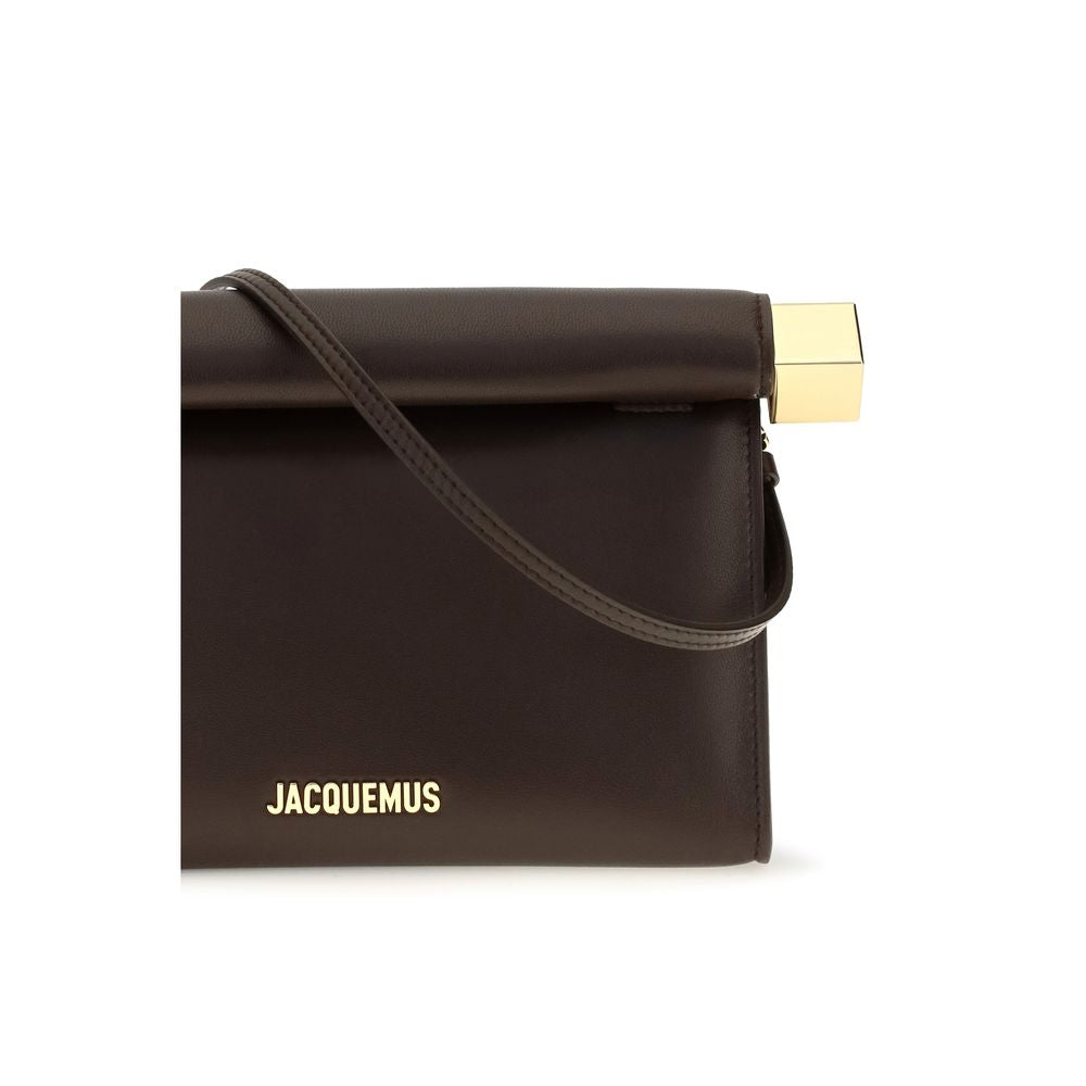 Jacquemus Lambskin Leather Rond Carré Bag - Brown