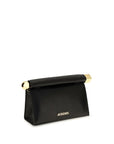 Jacquemus Lambskin Leather Rond Carré Bag - Black