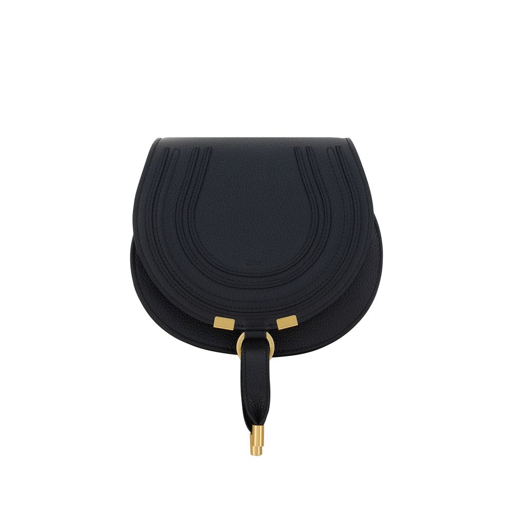 Chloé Leather Marcie Small Shoulder Bag - Black