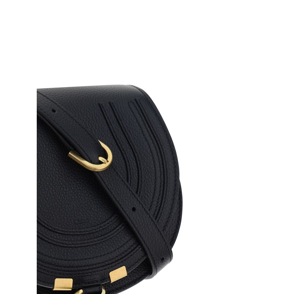 Chloé Leather Marcie Small Shoulder Bag - Black