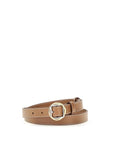 Jacquemus Leather Salon Slim Belt - Beige