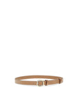 Jacquemus Rond-Carré Buckle Slim Leather Belt - Beige