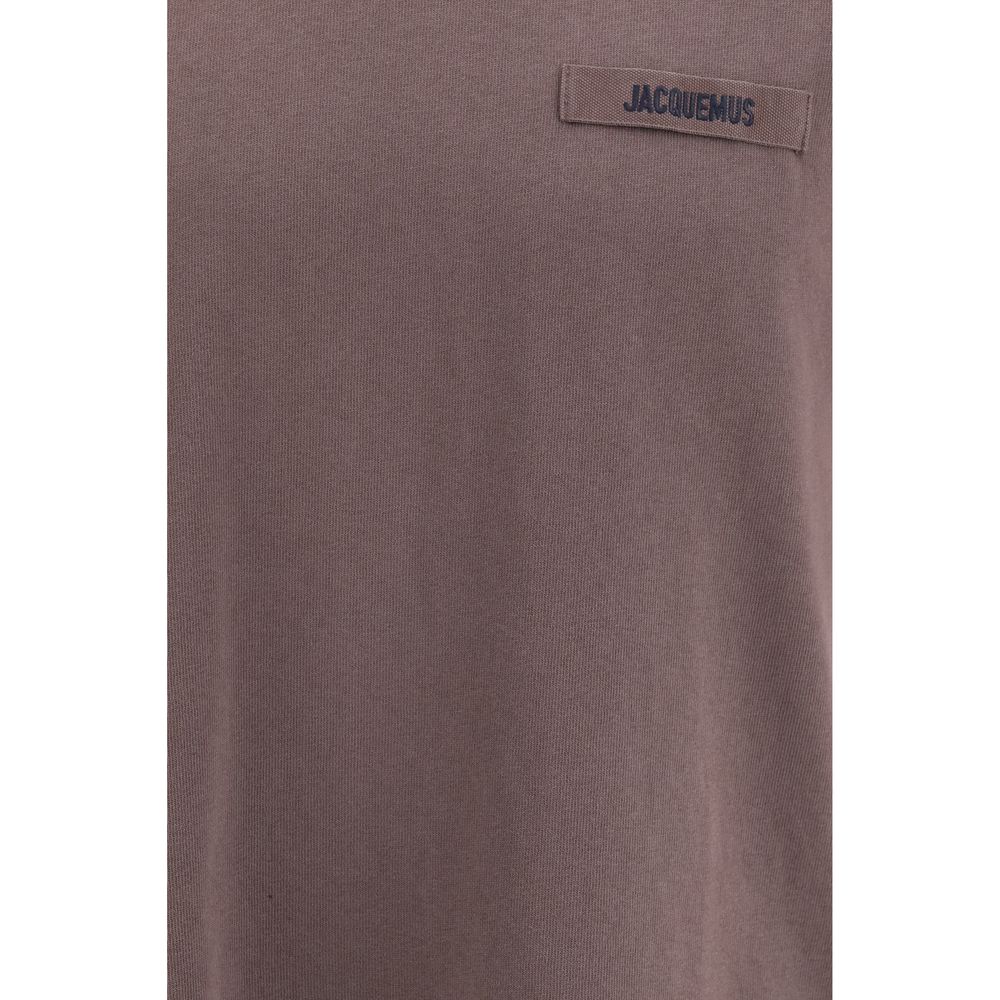 Jacquemus Logo Cotton T-Shirt - Mocha Brown