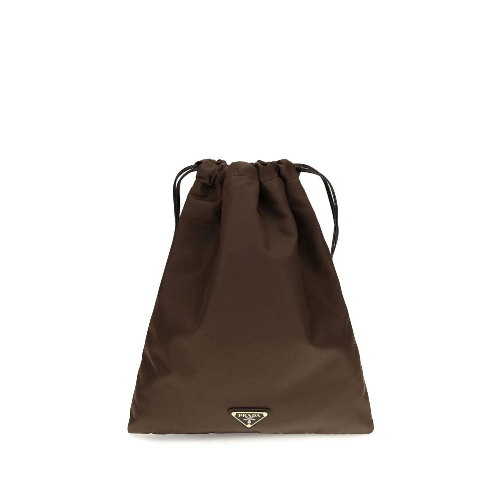 Prada Wish Re-Nylon Clutch Bag - Brown