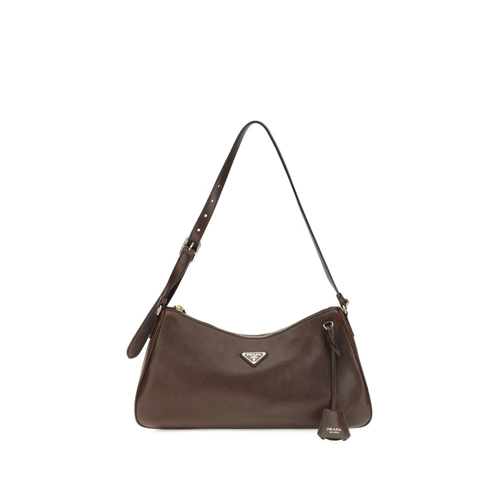 Prada Leather Aimée Shoulder Bag - Brown