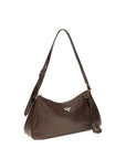 Prada Leather Aimée Shoulder Bag - Brown