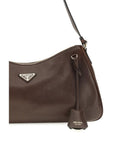 Prada Leather Aimée Shoulder Bag - Brown
