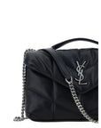 Saint Laurent Quilted Toy Puffer Leather Shoulder Bag - Black