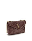Saint Laurent Quilted Toy Puffer Leather Shoulder Bag - Bordeaux