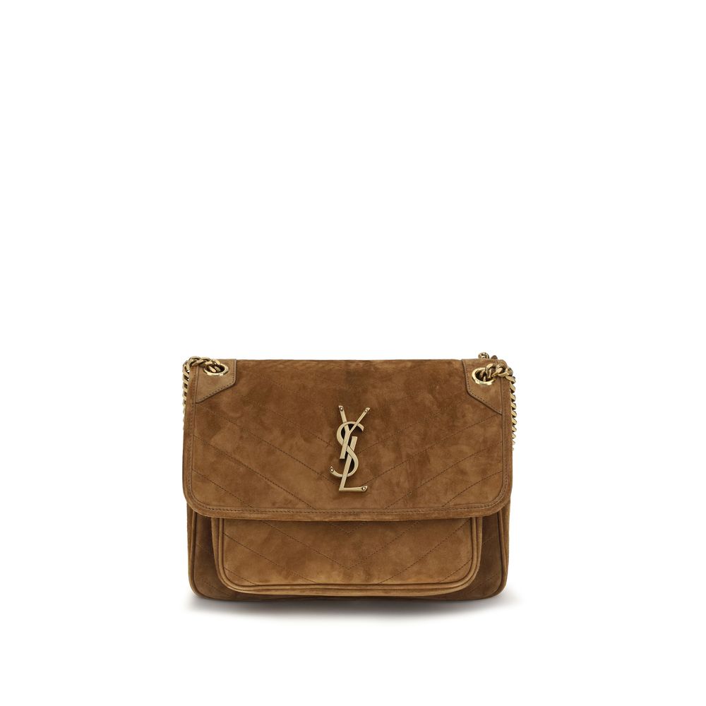 Saint Laurent Niki Suede Leather Shoulder Bag