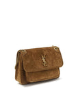 Saint Laurent Niki Suede Leather Medium Shoulder Bag
