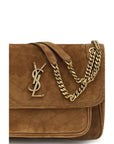Saint Laurent Niki Suede Leather Medium Shoulder Bag