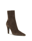 Saint Laurent Jill Suede Leather Ankle Boots - Brown