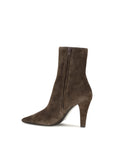 Saint Laurent Jill Suede Leather Ankle Boots - Brown
