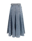 Zimmermann Midi Cargo Denim Skirt - Vintage Blue
