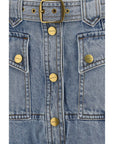 Zimmermann Midi Cargo Denim Skirt - Vintage Blue