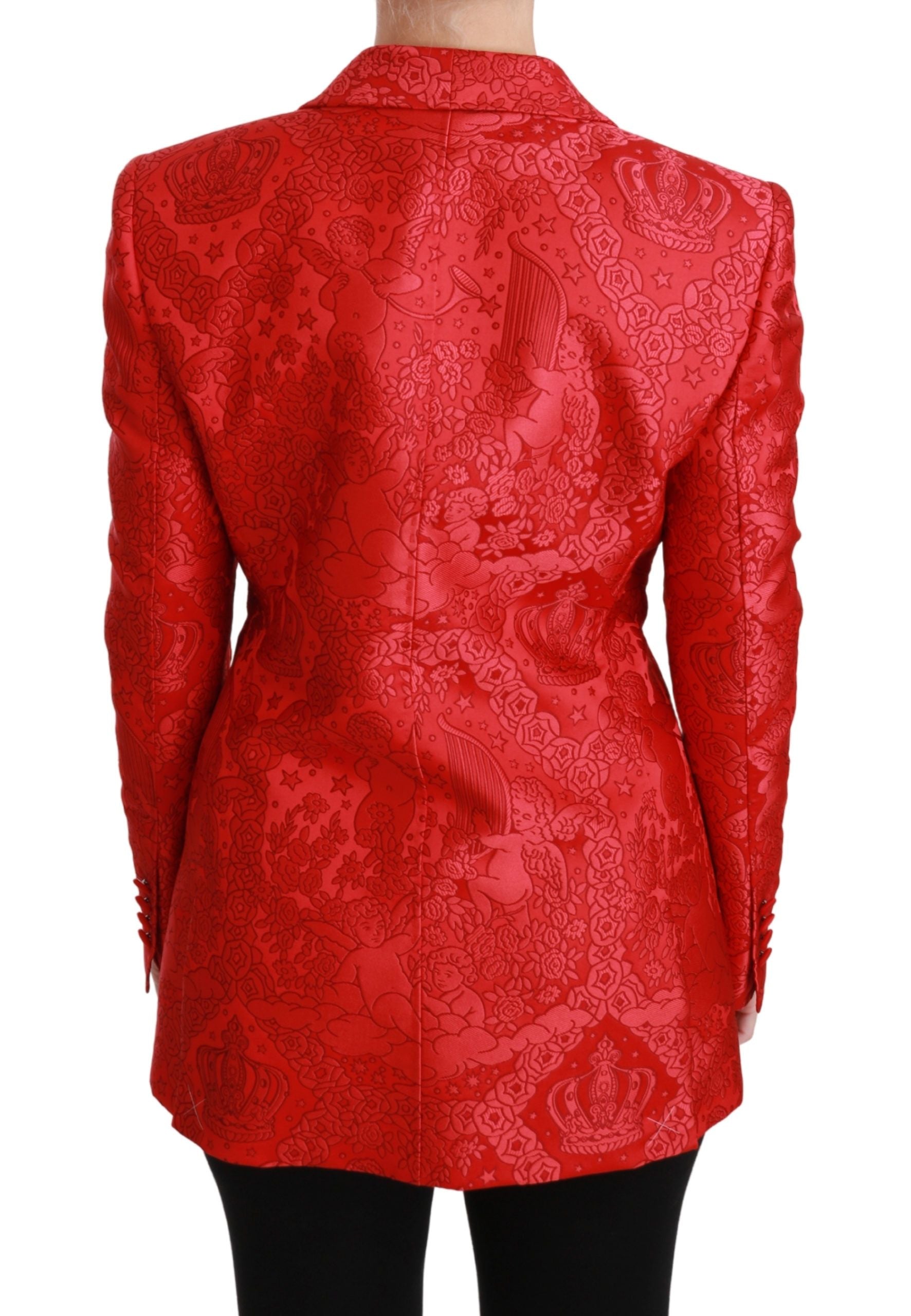 Dolce & Gabbana Red Floral Angel Blazer