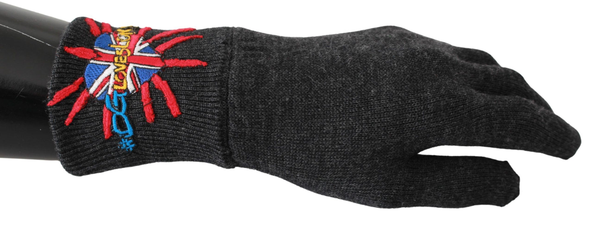 Dolce & Gabbana DGLovesLondon Wool Gloves - Gray/Grey
