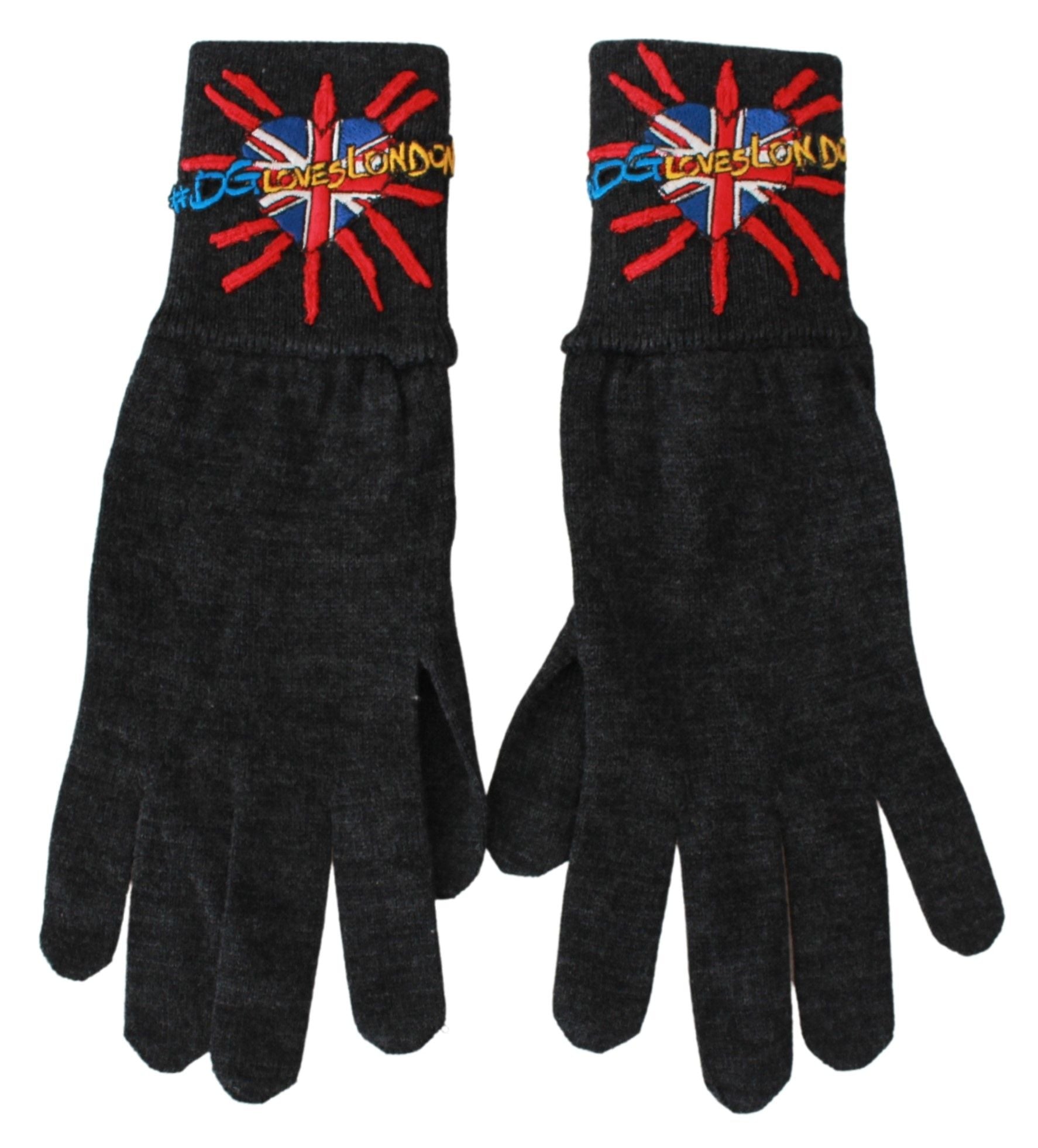 Dolce & Gabbana DGLovesLondon Wool Gloves - Gray/Grey
