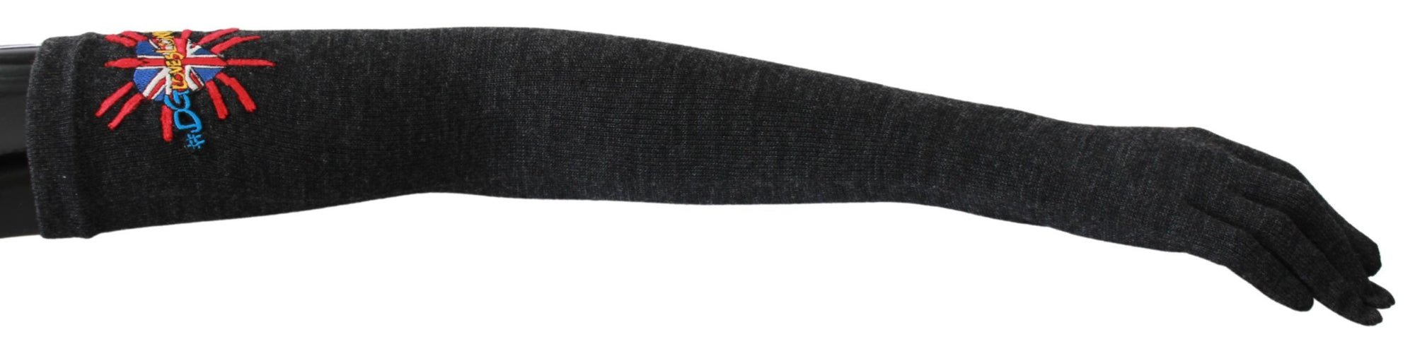 Dolce & Gabbana DGLovesLondon Embroidered Virgin Wool Long Gloves