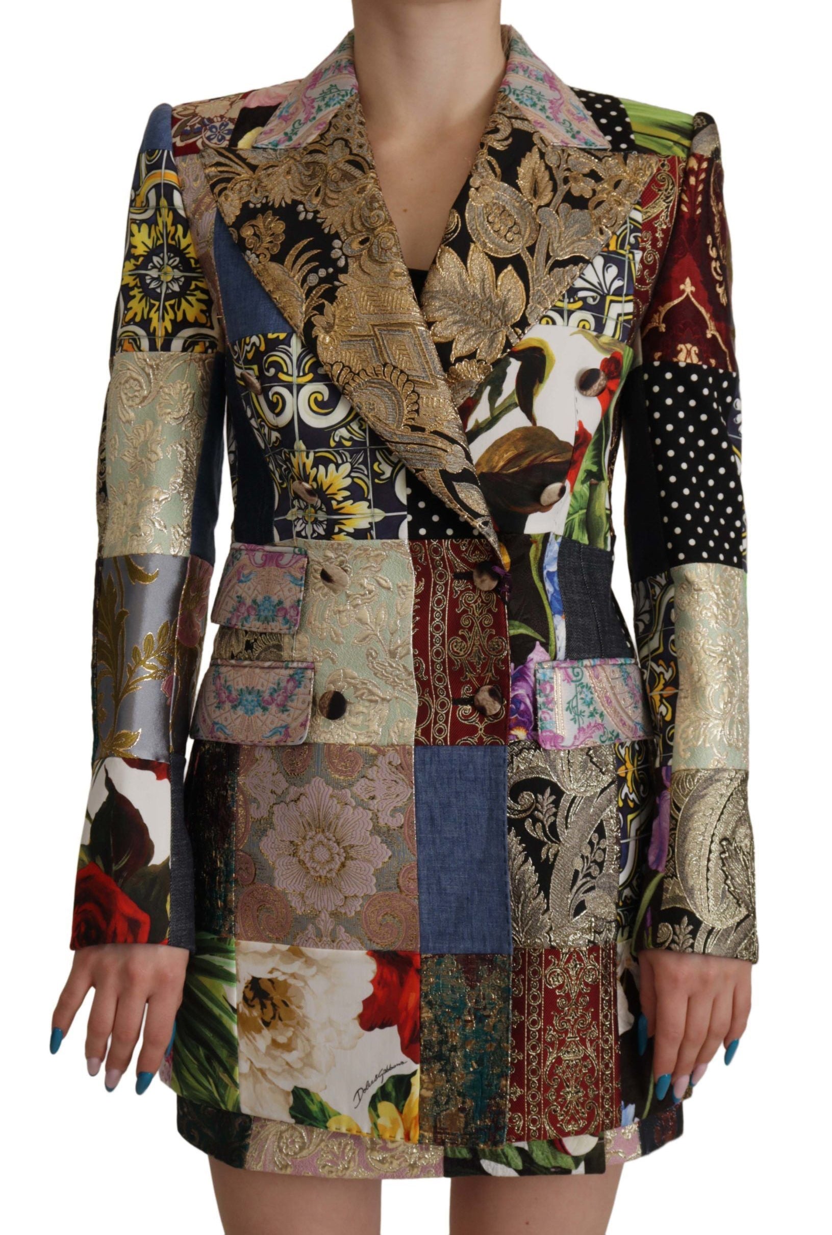 Dolce & Gabbana Double-Breasted Gallery Jacquard Blazer