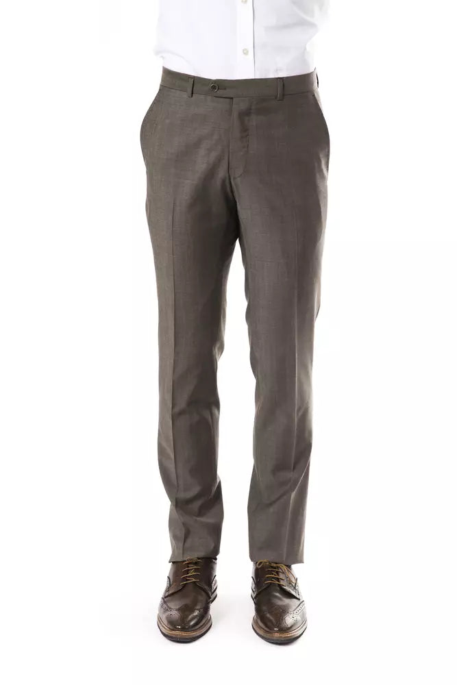 Uominitaliani Wool Suit Pants - Gray/Grey