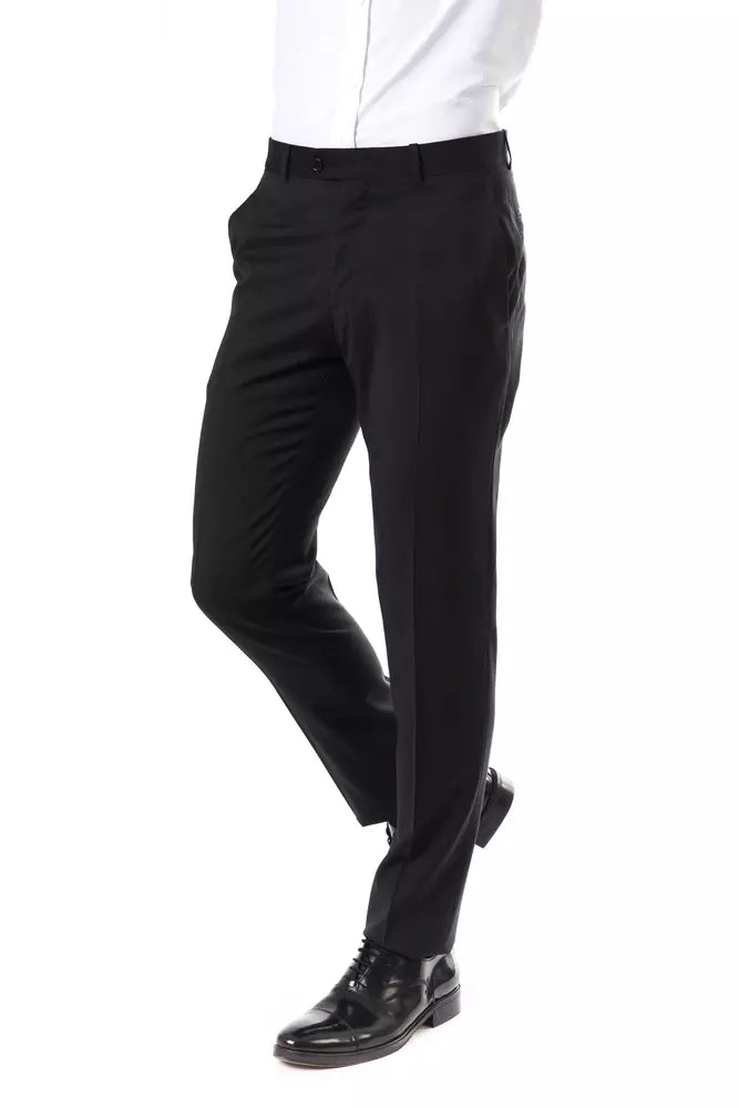 Uominitaliani Wool Suit Pants - Charcoal