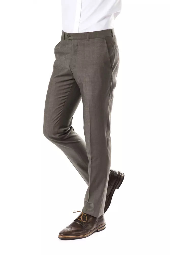 Uominitaliani Wool Suit Pants - Gray/Grey