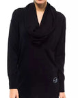 Montana Blu Cowl Neck Wool Sweater - Deepest Blue - Made In Italy