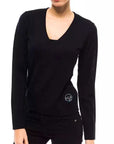 Montana Blu V-Neck Wool Sweater - Deepest Blue