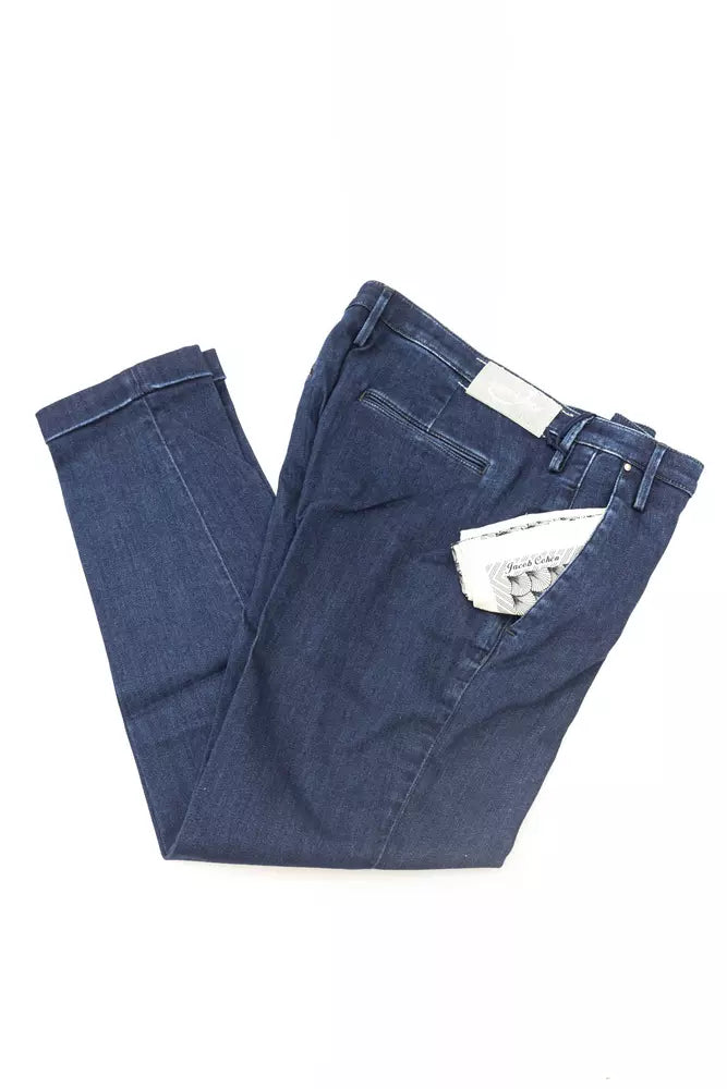 Jacob Cohen Folded Hem Chino-Jeans - Indigo Blue