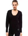 Montana Blu V-Neck Wool Sweater - Black - Made In Italy