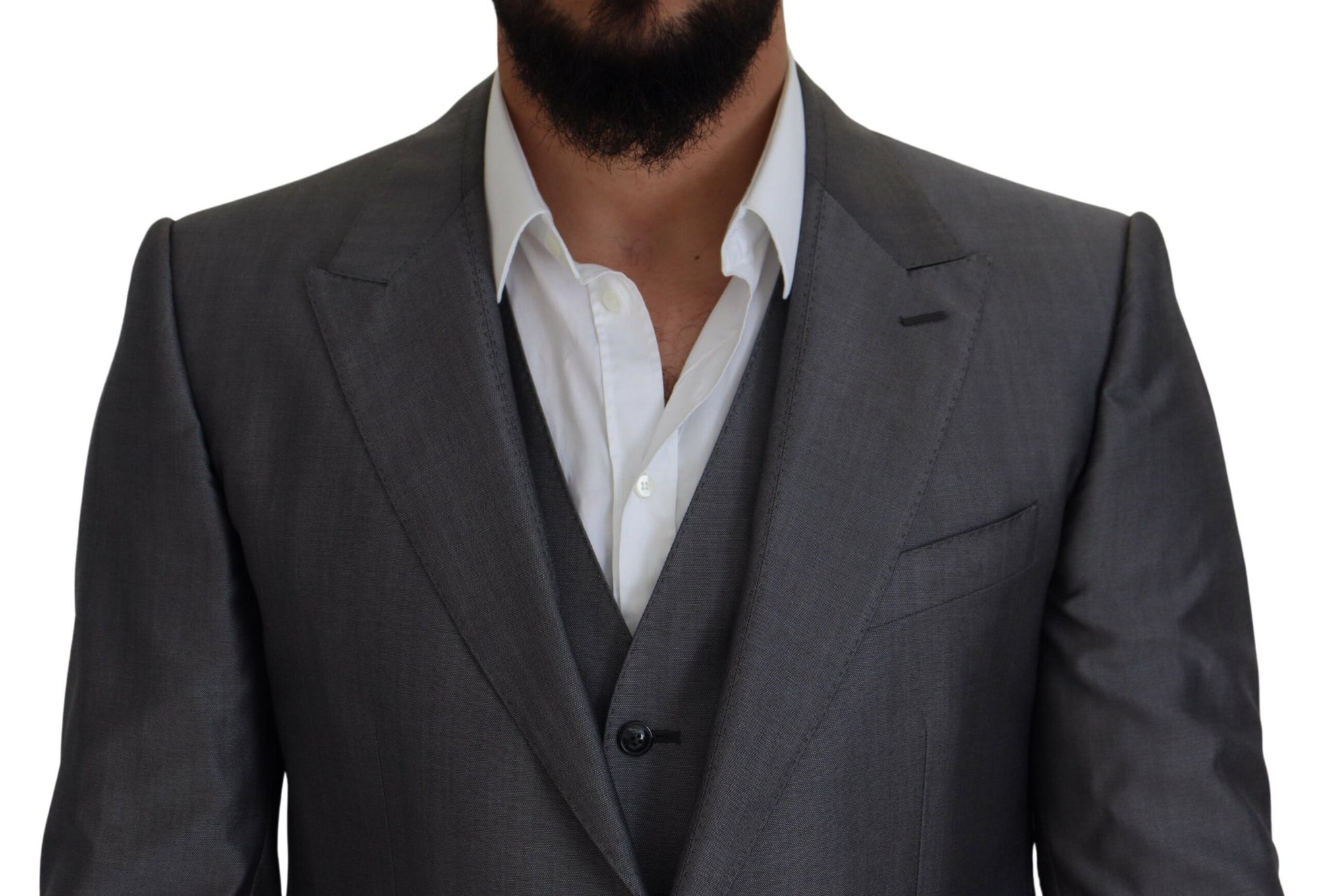 Dolce &amp; Gabbana Sicilia Vest, Blazer &amp; Pants 3 -Piece Suit - Gray/Grey