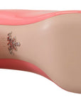Prada Patent Leather Block Heel Pumps - Pink
