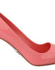 Prada Patent Leather Block Heel Pumps - Pink