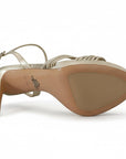 Prada Gold Leather Stiletto Heels