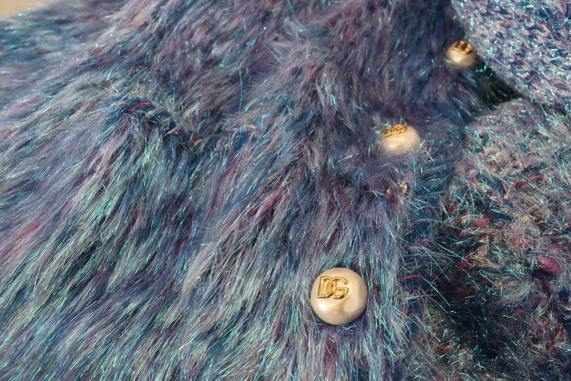 Dolce &amp; Gabbana Wool &amp; Faux Fur Short Coat
