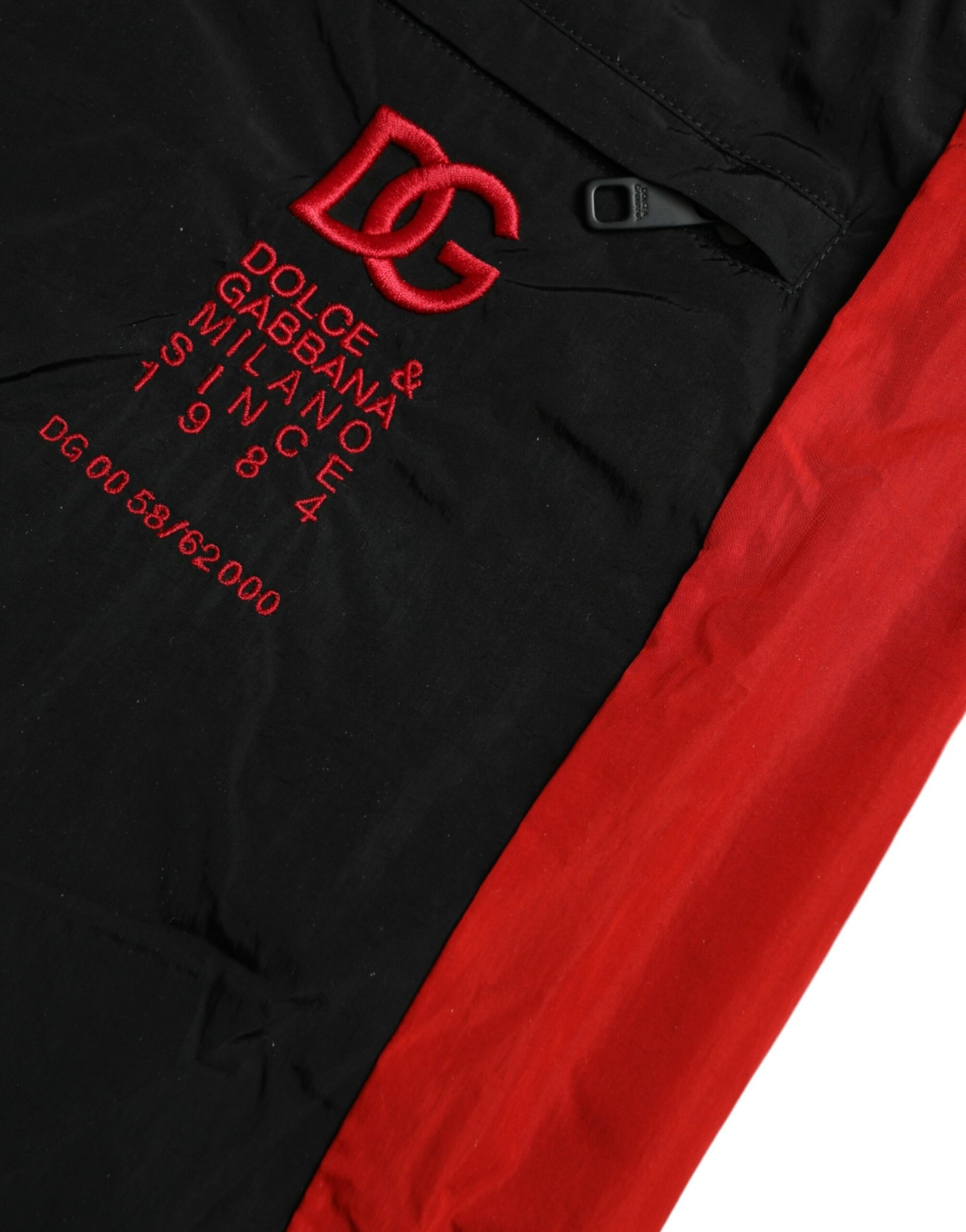 Dolce & Gabbana Black Red Leopard Jogger Pants
