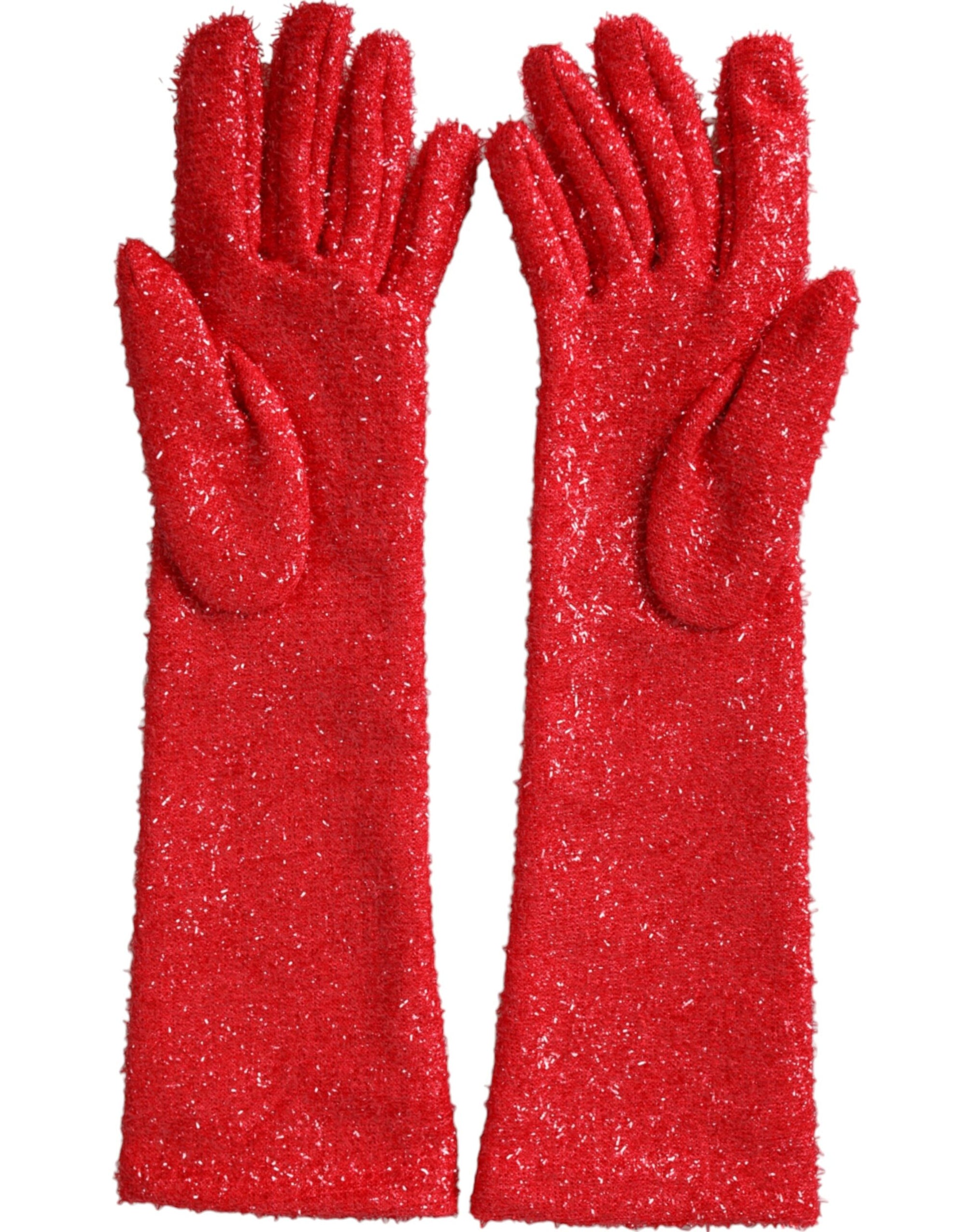 Dolce & Gabbana Fantasia Mid Arm Length Gloves - Red