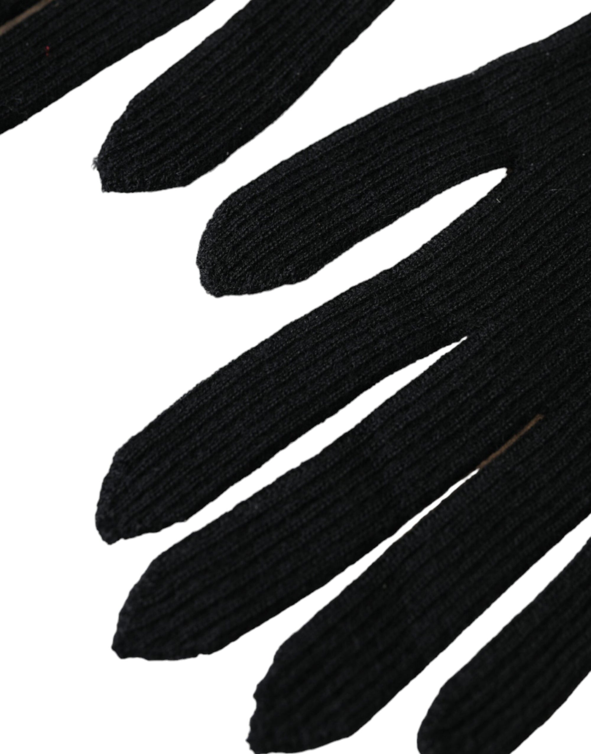 Dolce & Gabbana Cashmere Elbow Length Gloves - Black