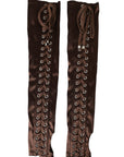 Dolce & Gabbana Vintage Lace-Up Long Fingerless Gloves