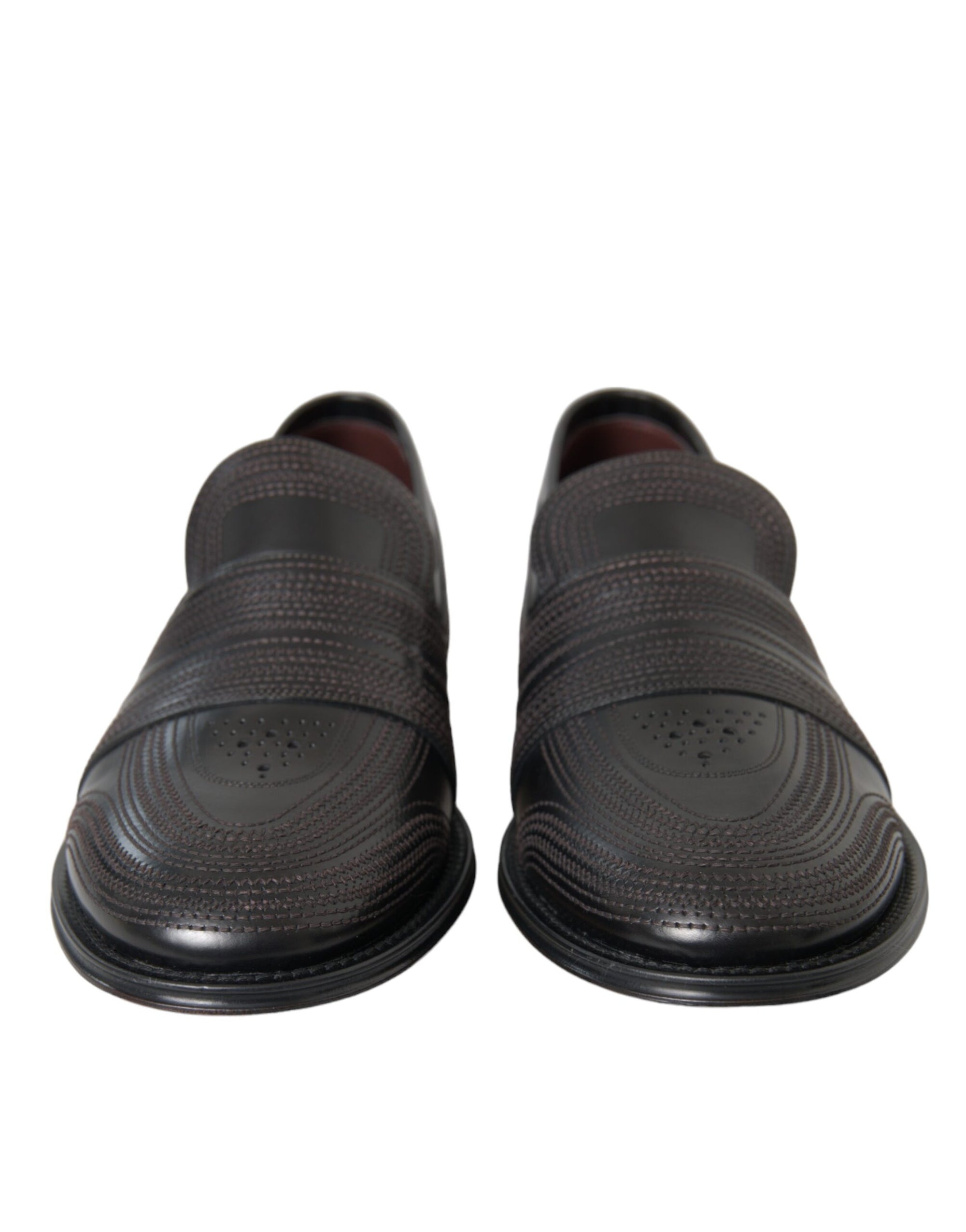 Dolce & Gabbana Brogue Leather Loafers - Black