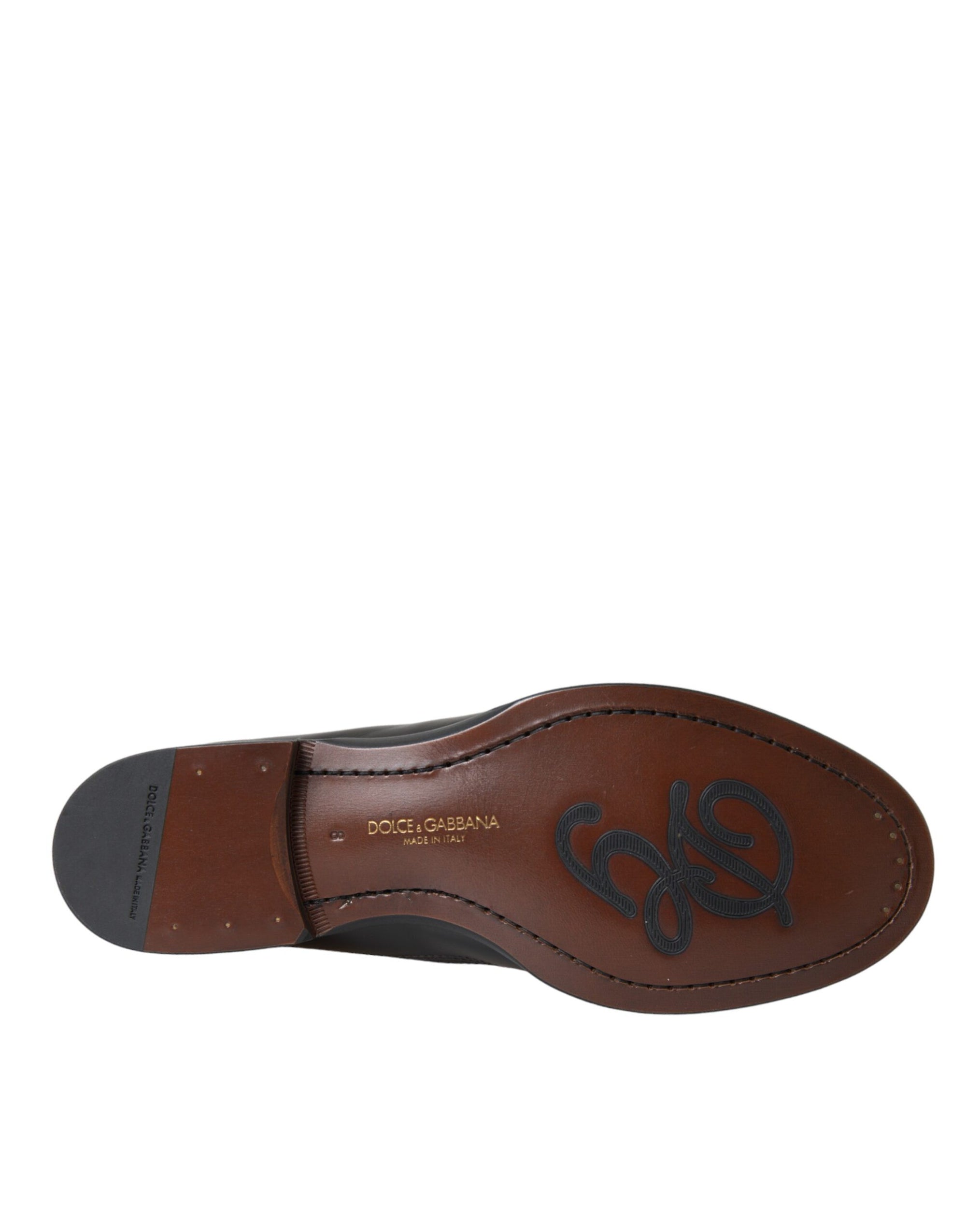Dolce &amp; Gabbana Brogue Leather Loafers - Black
