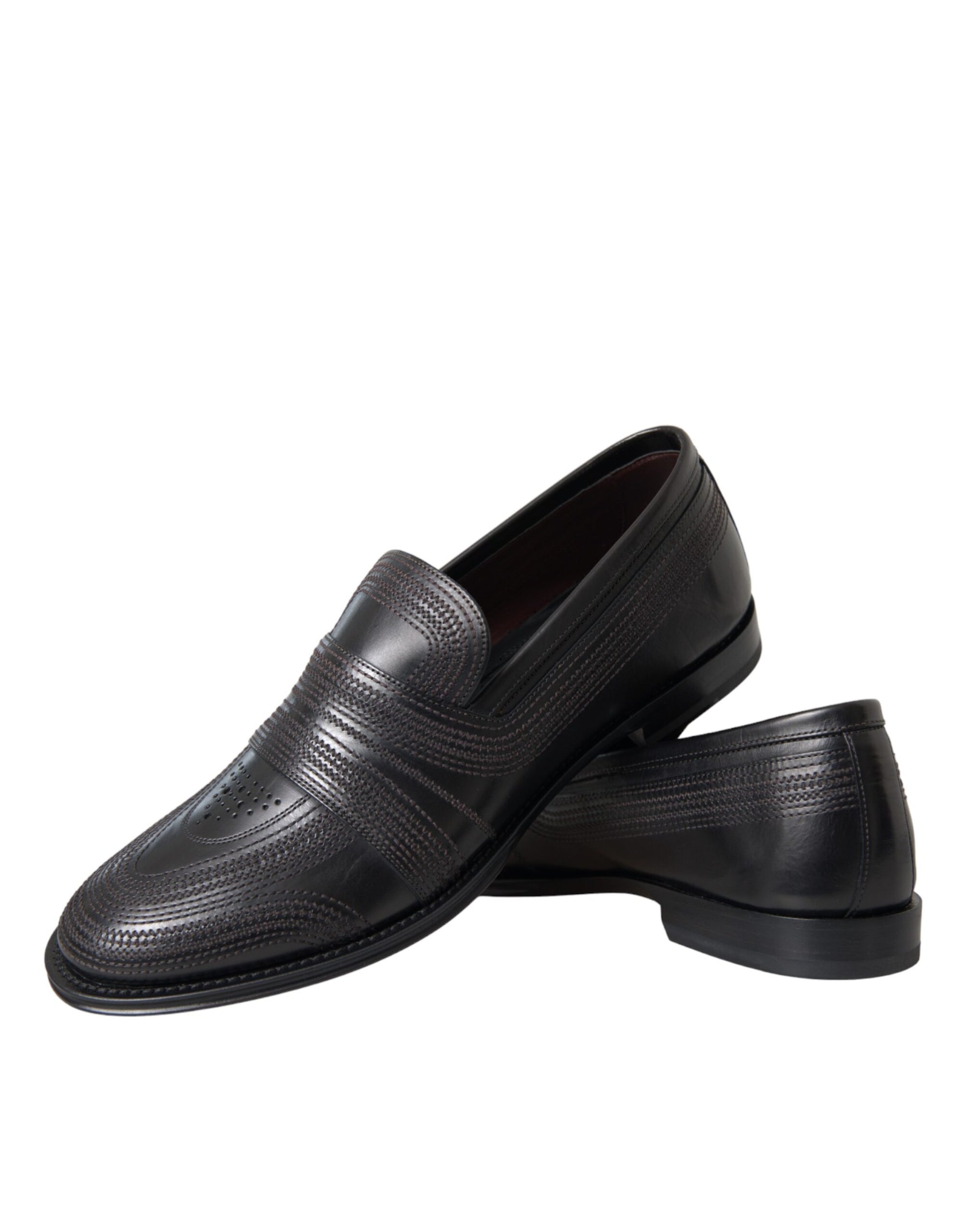 Dolce &amp; Gabbana Brogue Leather Loafers - Black