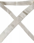 Dolce & Gabbana Off White Silk Slim Suit Tie