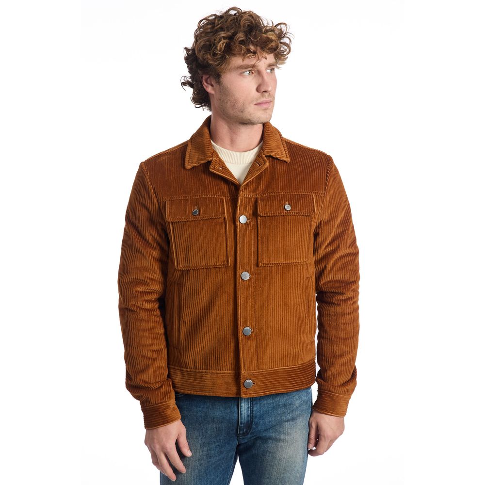 Roberto Pepe Luxury Corduroy Jacket - Rust