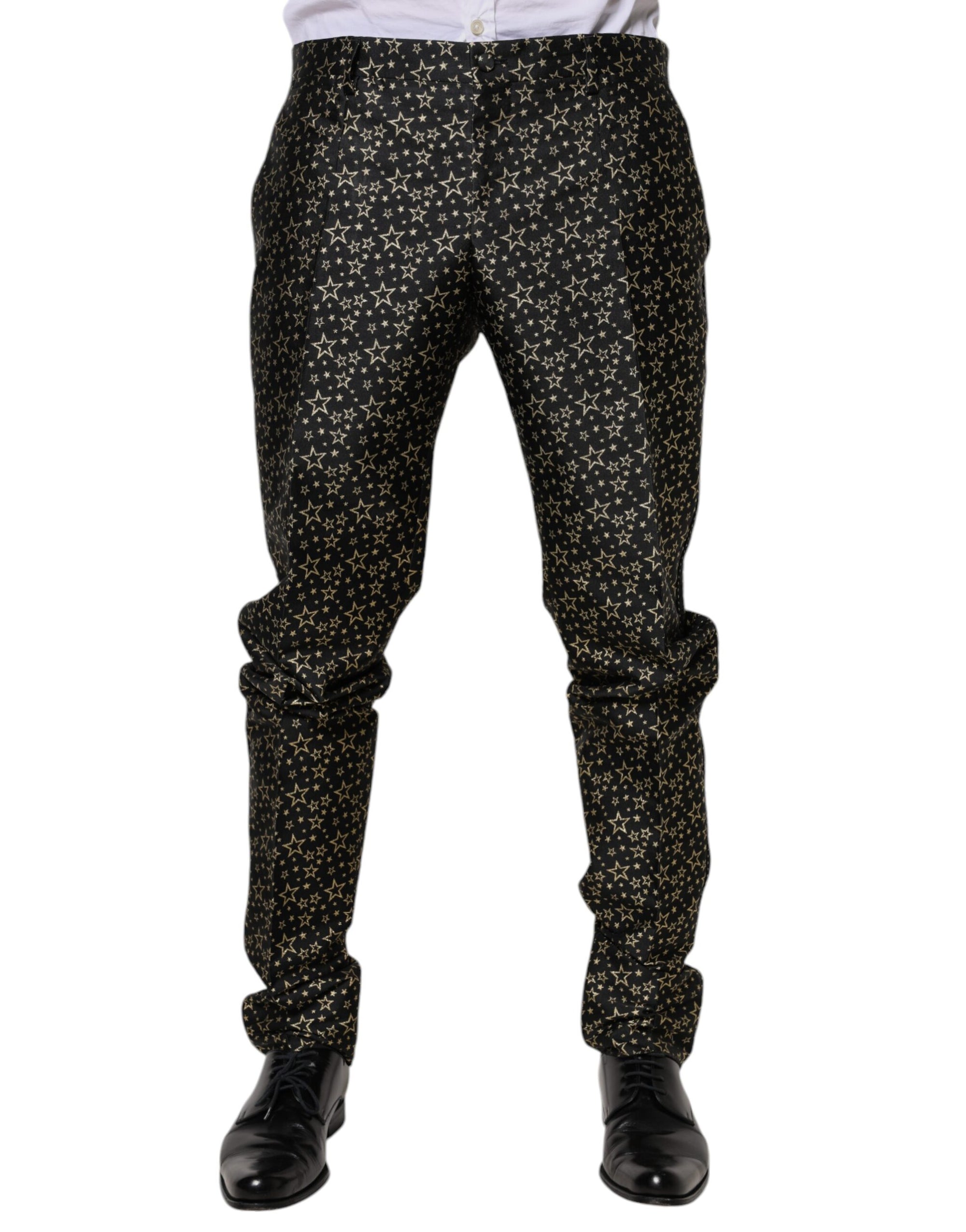 Dolce &amp; Gabbana Gold Stars Jacquard Sicilia Blazer &amp; Pants 2-Piece Suit